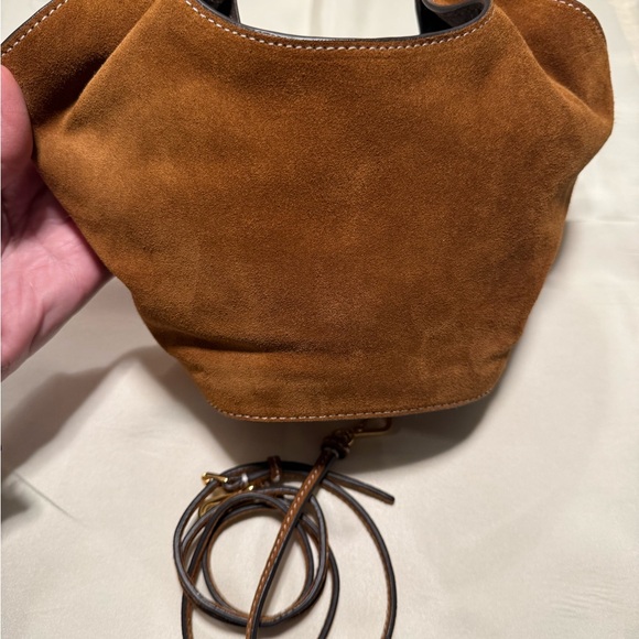 STAUD Mini Mar Tan Suede Crossbody Bag - Picture 9 of 14
